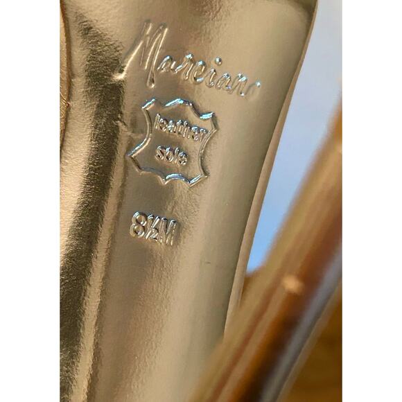 VTG 2008 Marciano Metallic Champagne/Rose Gold Size 8.5 Peep Toe Sling Back Heel - Picture 14 of 14